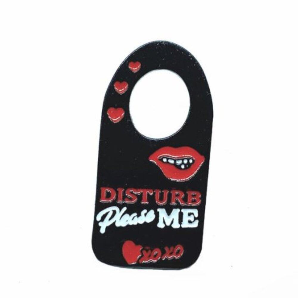 Disturb Me Please Door Knob Sign Pin Brooch